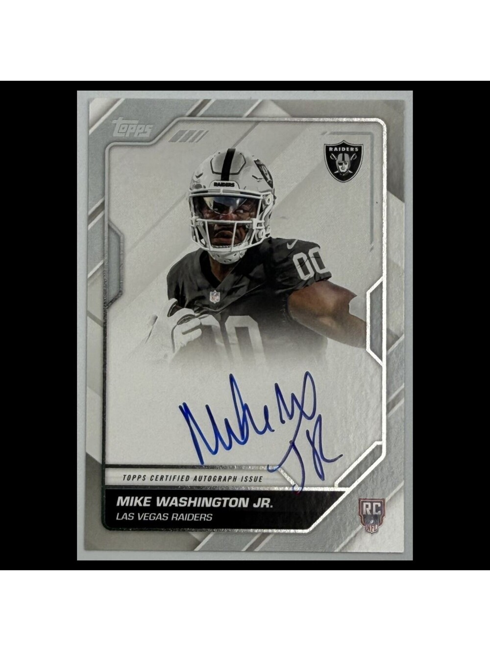Mike Washington Jr. Rookie #FFS-MW Autograph 2026 Las Vegas Raiders Football NFL